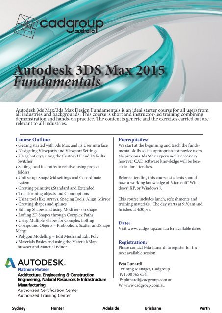 Autodesk 3ds Max Fundamentals.pdf - Cadgroup