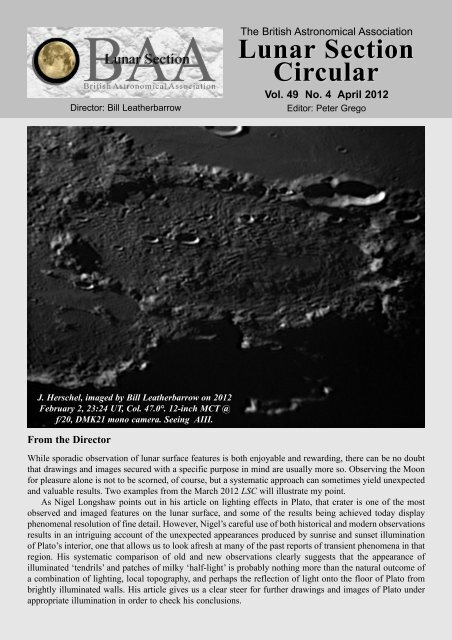 Vol 49, No 4, April 2012 - BAA Lunar Section