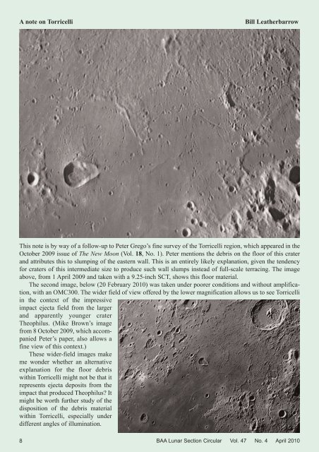 Vol 47, No 4, April 2010 - BAA Lunar Section