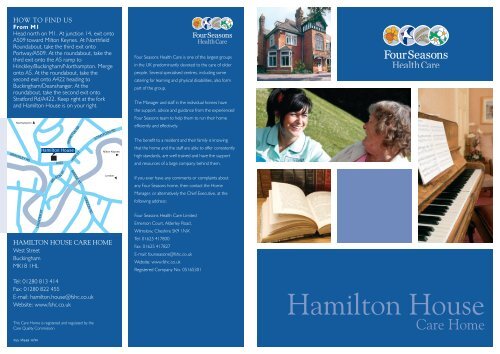 Hamilton House Brochure - Four Seasons Health Care