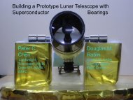 A scalable superconductor bearing system for lunar telescopes and ...
