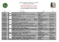 gruppo sportivo alpini calendario estivo 2011 - Sezione Vicenza