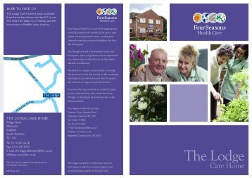 The Lodge Brochure - Four Seasons Health Care