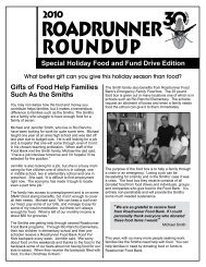 Special Food and Fund Drive Edition 2010 - Roadrunner Food Bank