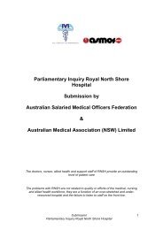 Parliamentary Inquiry Royal North Shore Hospital Submission by ...