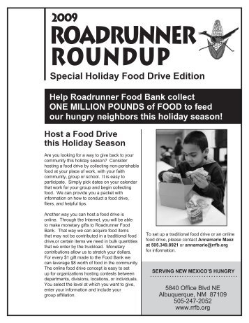 Autumn 2009 - Roadrunner Food Bank