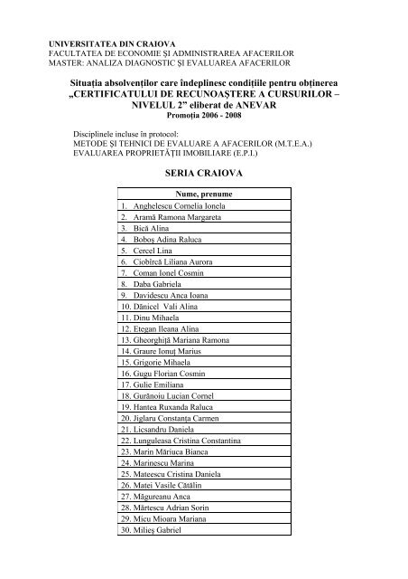 SituaÅ£ia absolvenÅ£ilor care Ã®ndeplinesc condiÅ£iile pentru obÅ£inerea ...