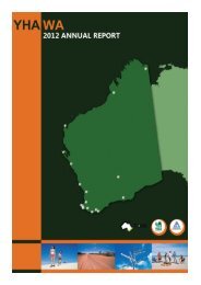 yha wa 2012 annual report - YHA Australia