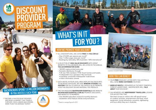 Down load the brochure here - YHA Australia