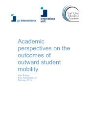 Academic perspectives on the outcomes of outward student mobility - Final Report