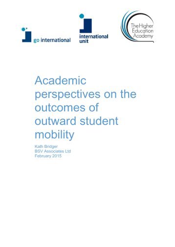 Academic perspectives on the outcomes of outward student mobility - Final Report