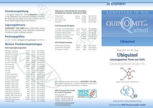 Ubiquinol - MSE Pharmazeutika GmbH