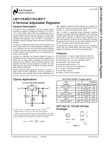 LM117/LM317A/LM317 3-Terminal Adjustable Regulator