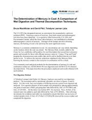 The Determination of Mercury in Coal - Teledyne Leeman Labs