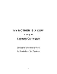 MY MOTHER IS A COW--by Leonora Carrington - KBOO Community ...