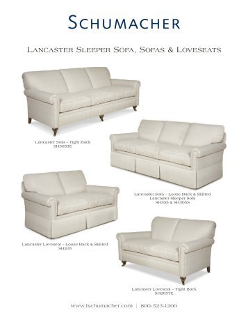 Lancaster Sofa Tight Back SH305TE - Schumacher