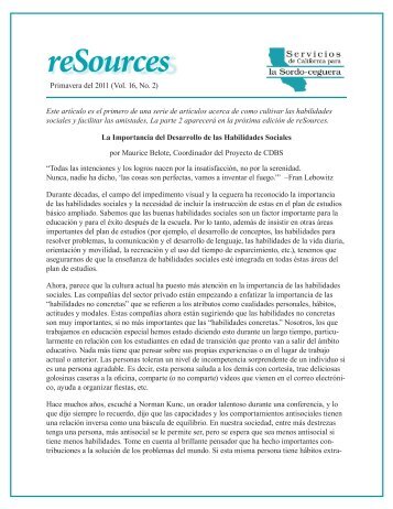 La Importancia del Desarrollo de las Habilidades Sociales - Cadbs.org