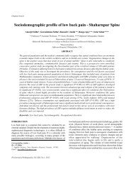 Sociodemographic profile of low back pain - Shaharnpur Spine
