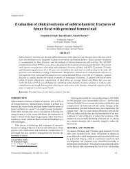 Evaluation of clinical outcome of subtrochanteric fractures of femur ...