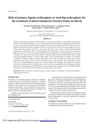 Role of primary bipolar arthroplasty or total hip arthroplasty - Punjab ...