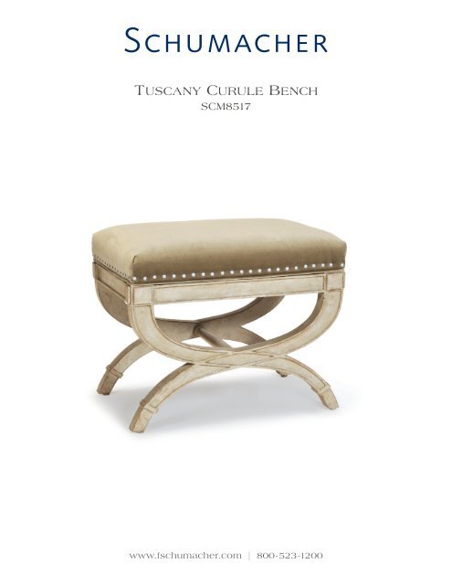 tuscAny curule bench - Schumacher