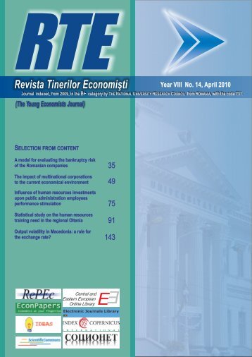 Revista Tinerilor EconomiÂºti (The Young Economists Journal)