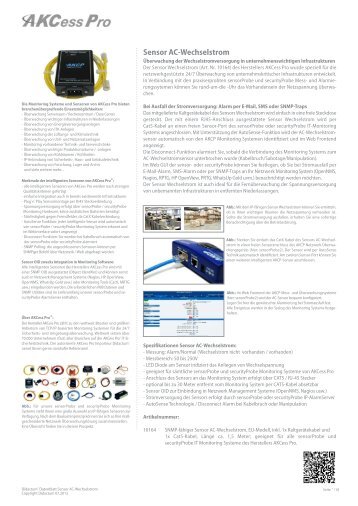AKCP Sensor AC Wechselstrom für Monitoringhardware des Herstellers AKCess Pro