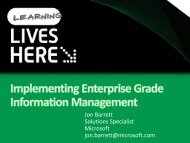 Implementing enterprise grade information management