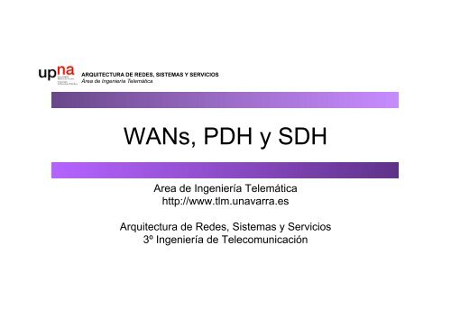 WANs PDH y SDH (transparencias) - TelemÃƒÂ¡tica