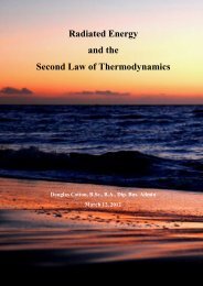 Radiated Energy and the Second Law of Thermodynamics