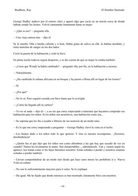 La pradera, de Ray Bradbury (texto completo)