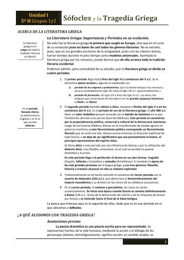 SÃ³focles y la Tragedia Griega