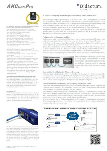 AKCP Sensor Bewegung für Serverraum-Überwachung im Vertrieb von Didactum
