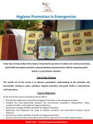 Hygiene Promotion in Emergencies - The Sphere Project