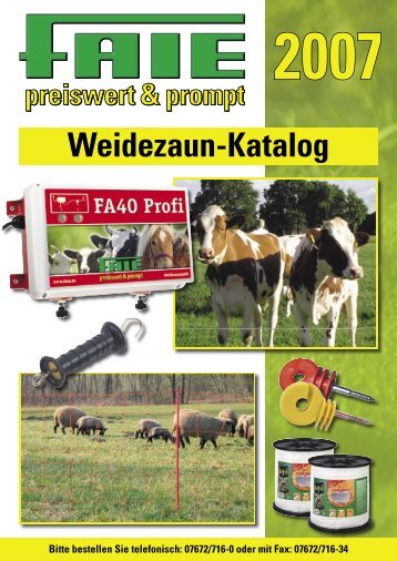 Weidezaun-Katalog - Faie Newsletter system
