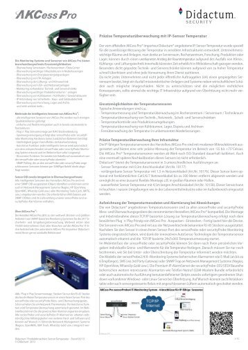 AKCP Sensor Temperatur (TMP00 / TMP01) für Umgebung-Monitoring