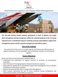 Humanitarian Logistics and Supply Chain Management Course ...