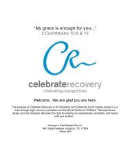 Celebrate Recovery Brochure