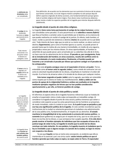 UNIDAD I: TRAGEDIA GRIEGA: SÃFOCLES: ANTÃGONA