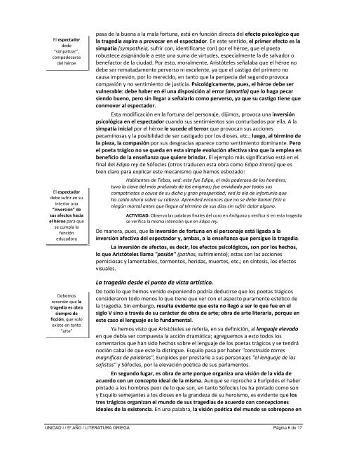 UNIDAD I: TRAGEDIA GRIEGA: SÃFOCLES: ANTÃGONA