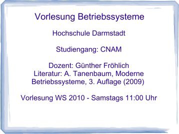 Vorlesung Betriebssysteme