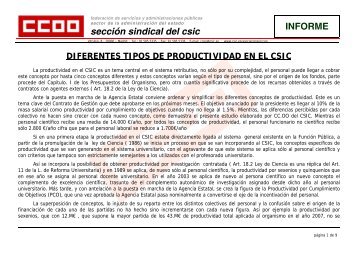 sección sindical del csic INFORME - sac.csic.es