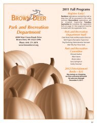 Park and Recreation Department - Village of Brown Deer