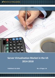 Reports and Intelligence: Server Virtualization Market in the US 2014-2018