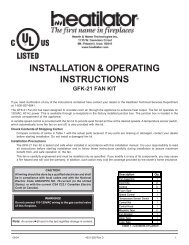 Gfk 160a Blower System Heatilator Fireplaces