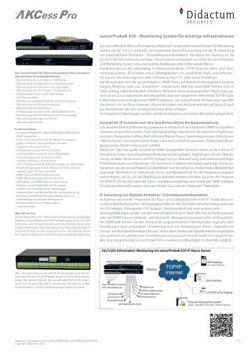 AKCP sensorProbe8-X20 Datenblatt 