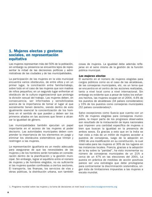 Una ciudad a la medida de las mujeres - ONU-HÃ¡bitat