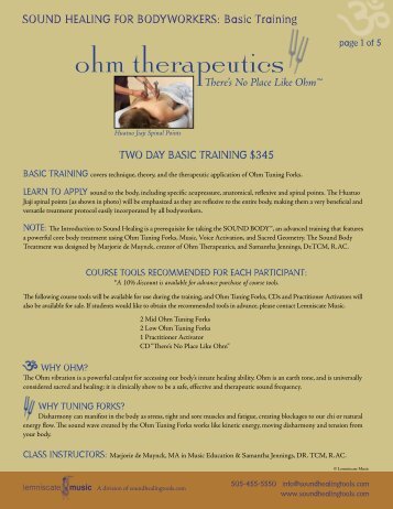 ohm therapeutics - Sound Healing Tools
