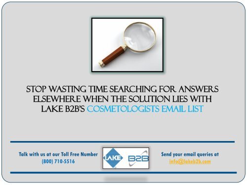   Permission based cosmetologists email list for improving ROI and profits