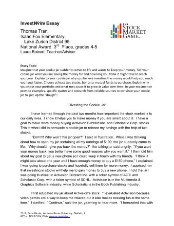 Fall Winners The Stock Market Game Econ Illinois Investwrite Essay Thomas Tran Isaac Fox Elementary Econ Illinois
